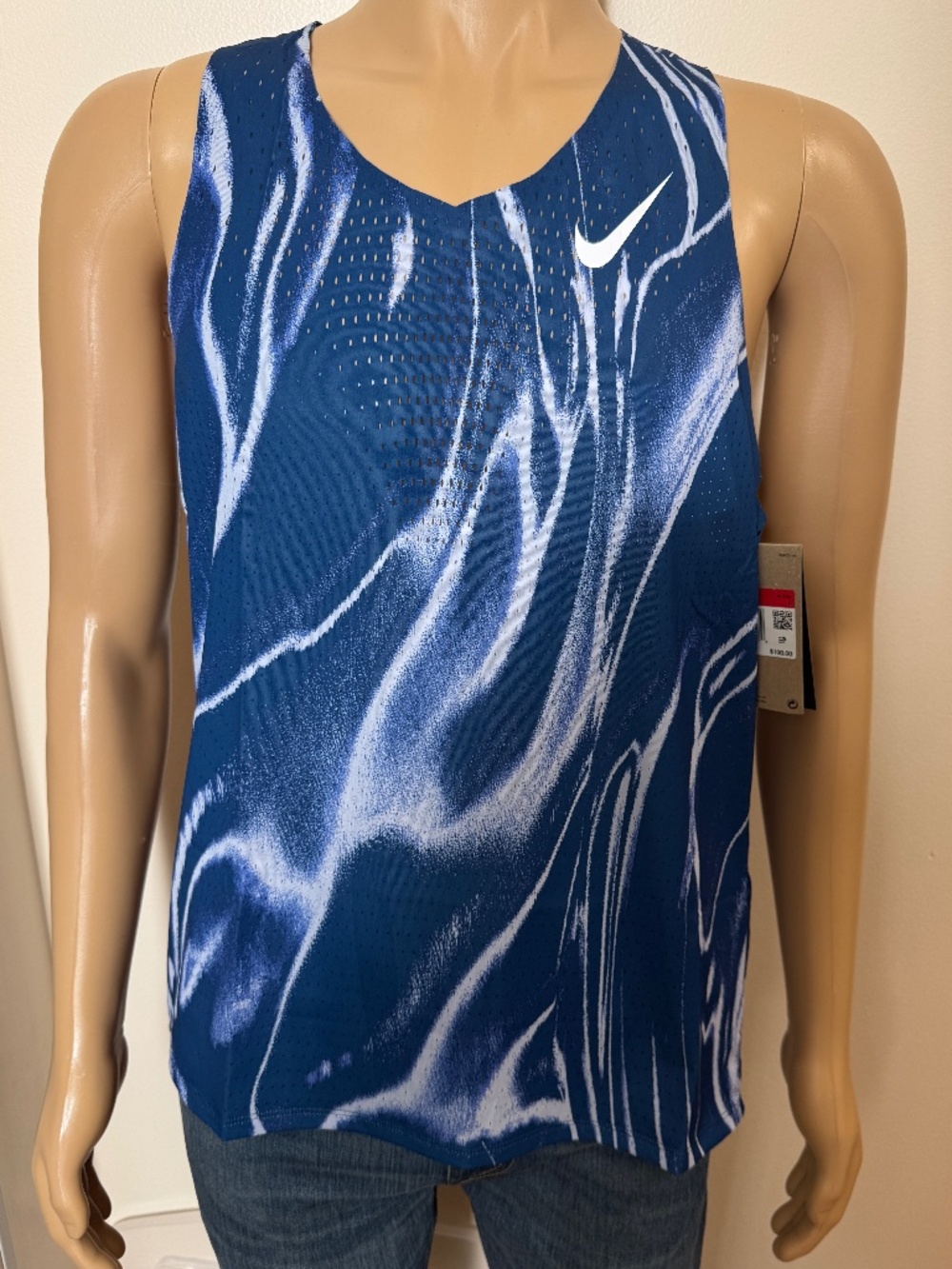 $100 Nike Dri-FIT ADV AeroSwift Elite Running Singlet Tank HV2643-492 Men’s L